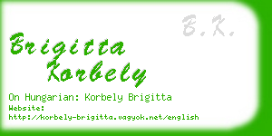 brigitta korbely business card